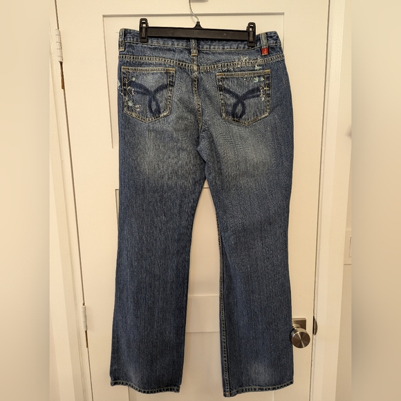 Esprit Women's Boot Cut Embroidered Y2K Jeans - Picture 2 of 6